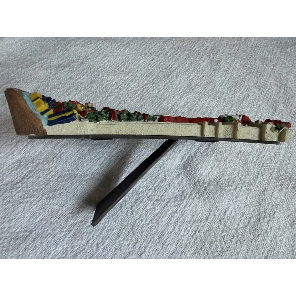 Vintage‎ Resin 3D Christmas Holiday Fireplace Stocking Toys Picture Photo Frame